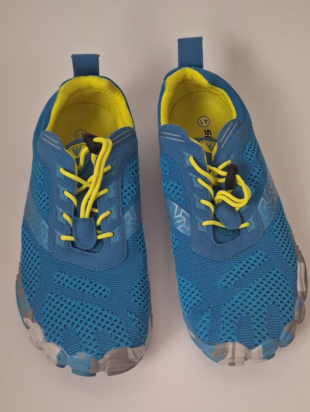 WHITIN Blue and Yellow Women's Athletic Slip-On Sneakers. Size 41.